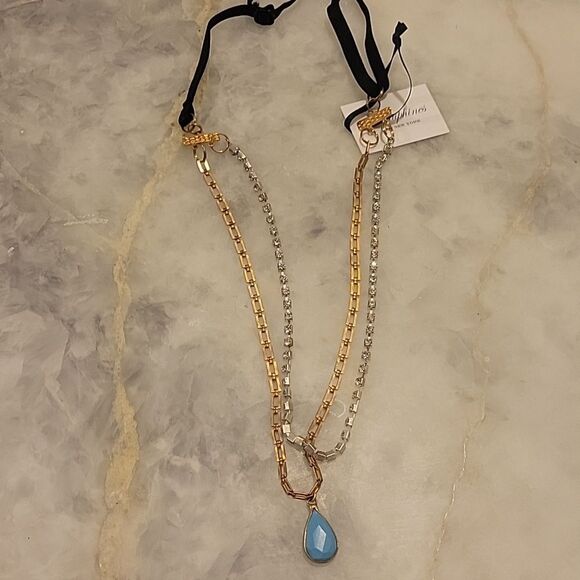 Dauphine New York Gold Boho Crystal Festival Headband HeadPiece Turquoise Bridal - Picture 2 of 9